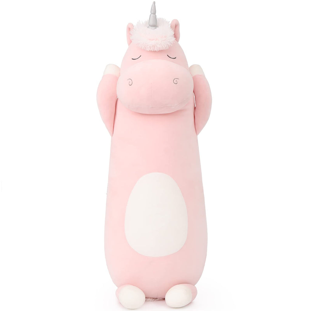 MorisMos 36.2' Unicorn Body Pillow Large Hugging Pillow Unicorn Stuffed Animal,Soft Plush Toy for Kids Girl, Animal Body Pillow