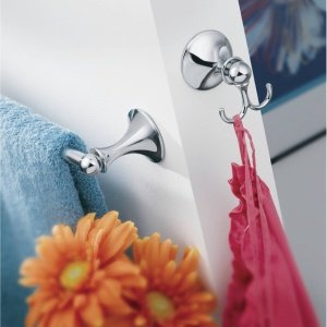 Moen Dn7708Ch Lounge Collection Single Post European Toilet Paper Holder With Hardware, Chrome