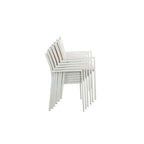 Pangea Home David Aluminum Frame Patio Dining Char in White (Set of 6)