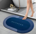 VIRUTRA QuickDry AntiSlip Bathroom Doormat, Blue, Pack of 2