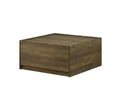 Travon 31.5W Oak Finish Square Coffee Table with 2 Drawers