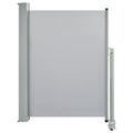 vidaXL Patio Retractable Side Awning 39.4x118.1 - UV and Tear-Resistant Polyester Fabric - Elegant Gray - Automatic Roll-Back Fu