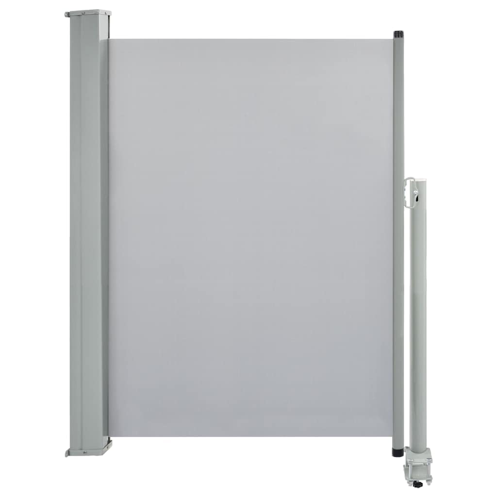 vidaXL Patio Retractable Side Awning 39.4x118.1 - UV and Tear-Resistant Polyester Fabric - Elegant Gray - Automatic Roll-Back Fu