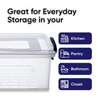 Superio Storage Bins With Lids- Clear Boxes For Organizing, Stackable Plastic Containers- Bpa Free, Non-Toxic, Odor Free, Organi