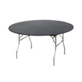 Kwik-Covers 60' Round Fitted Plastic Table Covers, 5 Pack (Black)