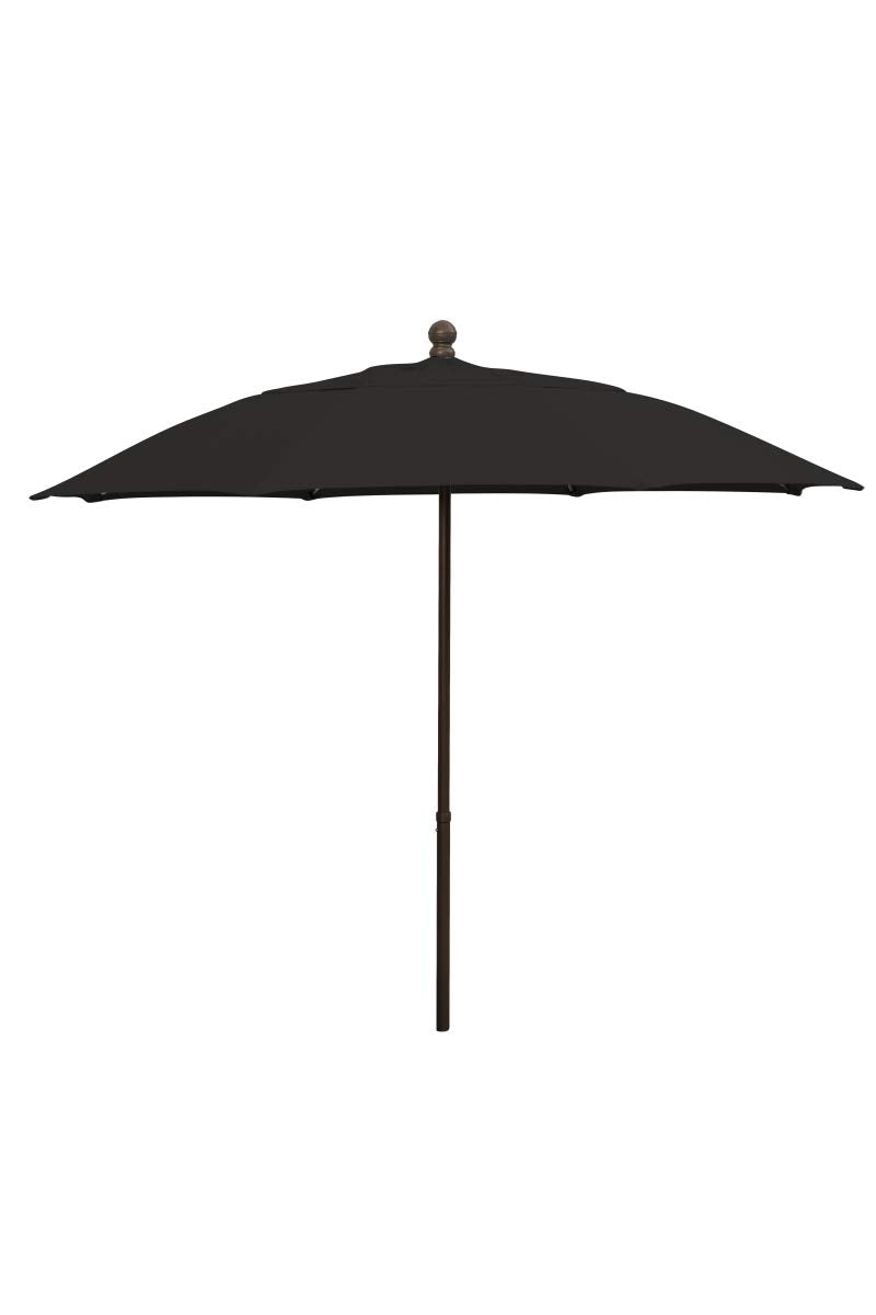Fiberbuilt 9' Oct Patio Umbrella 6 Rib Push Up Champagne Bronze with Black Spun Poly Canopy