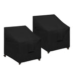 Easy-Going Waterproof Patio Chair Cover Uv Resistant Outdoor Chair Cover Weatherproof Lawn Patio Furniture Cover With Tape Sealed Seam (2 Pack-33Wx34Dx31H Inch, Black)