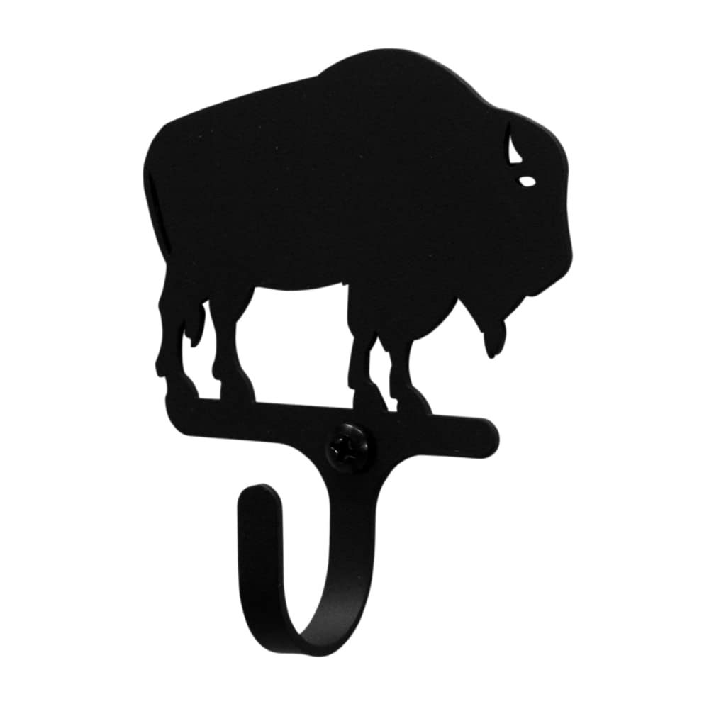 Village Wrought Iron Buffalo Wall Hook Decorative XSmall