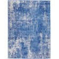 HomeRoots Blue Ivory 100% Polypropylene 5’ x 7’ Blue and Ivory Abstract Splash Area Rug
