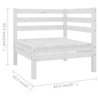 vidaXL Solid Pinewood Patio Lounge Set 5 Piece Garden Outdoor Terrance Backyard Furniture Set Wooden Lounge Sofa Seating Chair Seat Gray