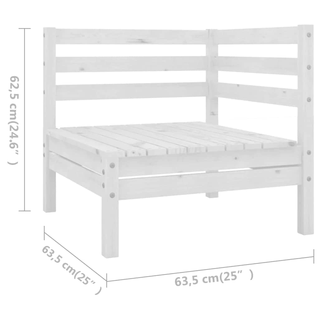 vidaXL Solid Pinewood Patio Lounge Set 5 Piece Garden Outdoor Terrance Backyard Furniture Set Wooden Lounge Sofa Seating Chair Seat Gray