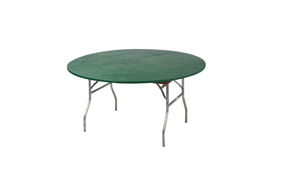 Kwik-Covers 60' Round Fitted Plastic Table Covers, 5 Pack (Hunter Green)