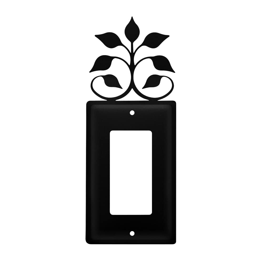 Village Wrought Iron Leaf Fan Single GFCI Cover
