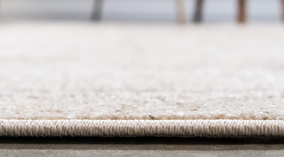 Unique Loom Del Mar Collection Area Rug - Lucille (10'X 13' 1'' Rectangle, Bone Beige)