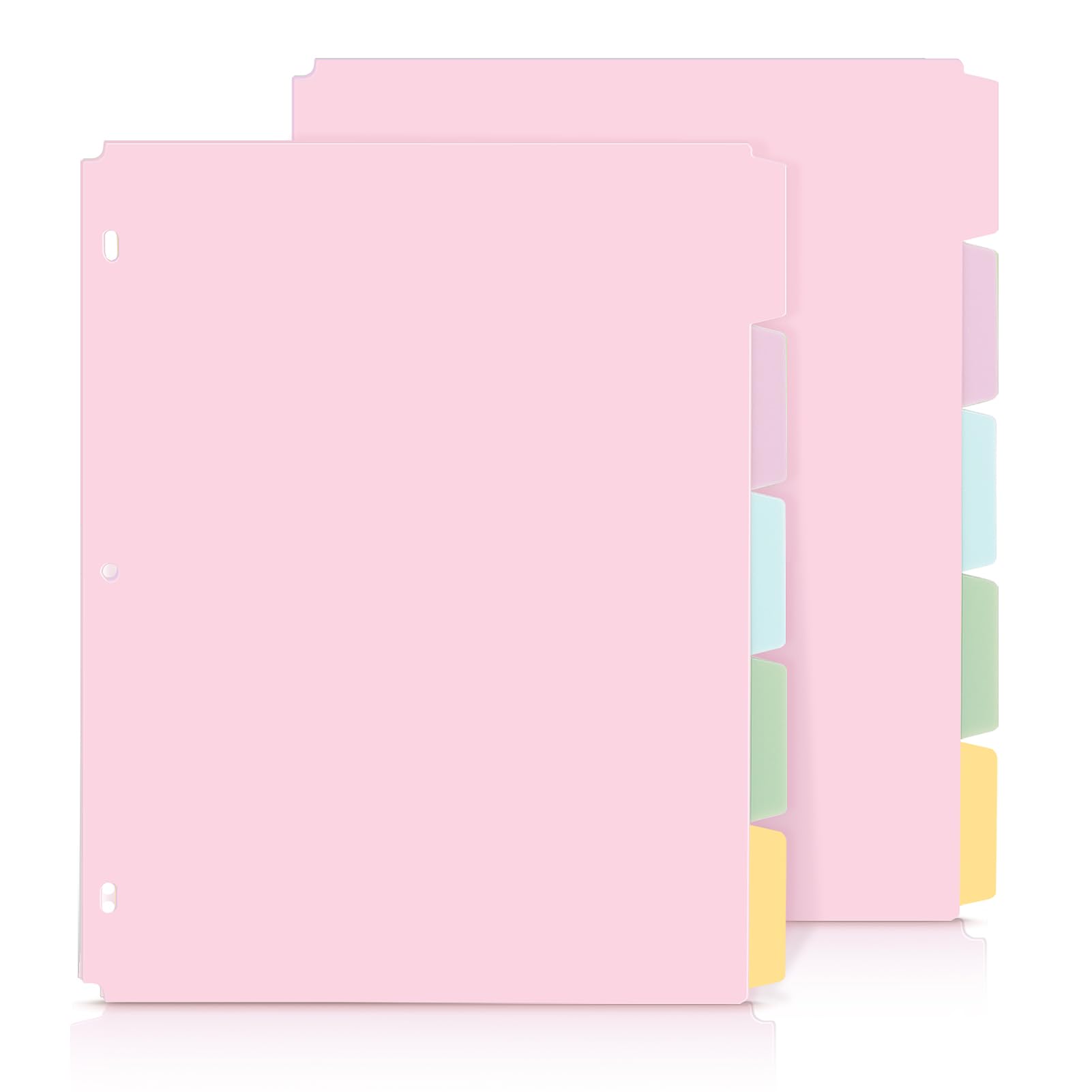 Skydue Binder Dividers With Tabs, 5 Tab Dividers, Pack Of 2 Sets, 10 Dividers For 3 Ring Binder, Binder Dividers With Write On T