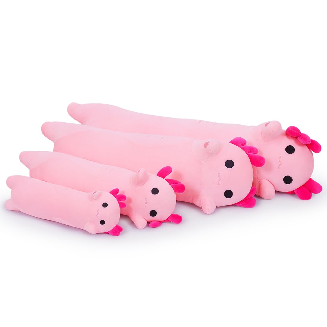 Miaohaha Plush Axolotl Toy Stuffed Animal Axolotl Toy Pillow Body Pillow Gift For Kids And Girls (Pink,90Cm/35.4In)