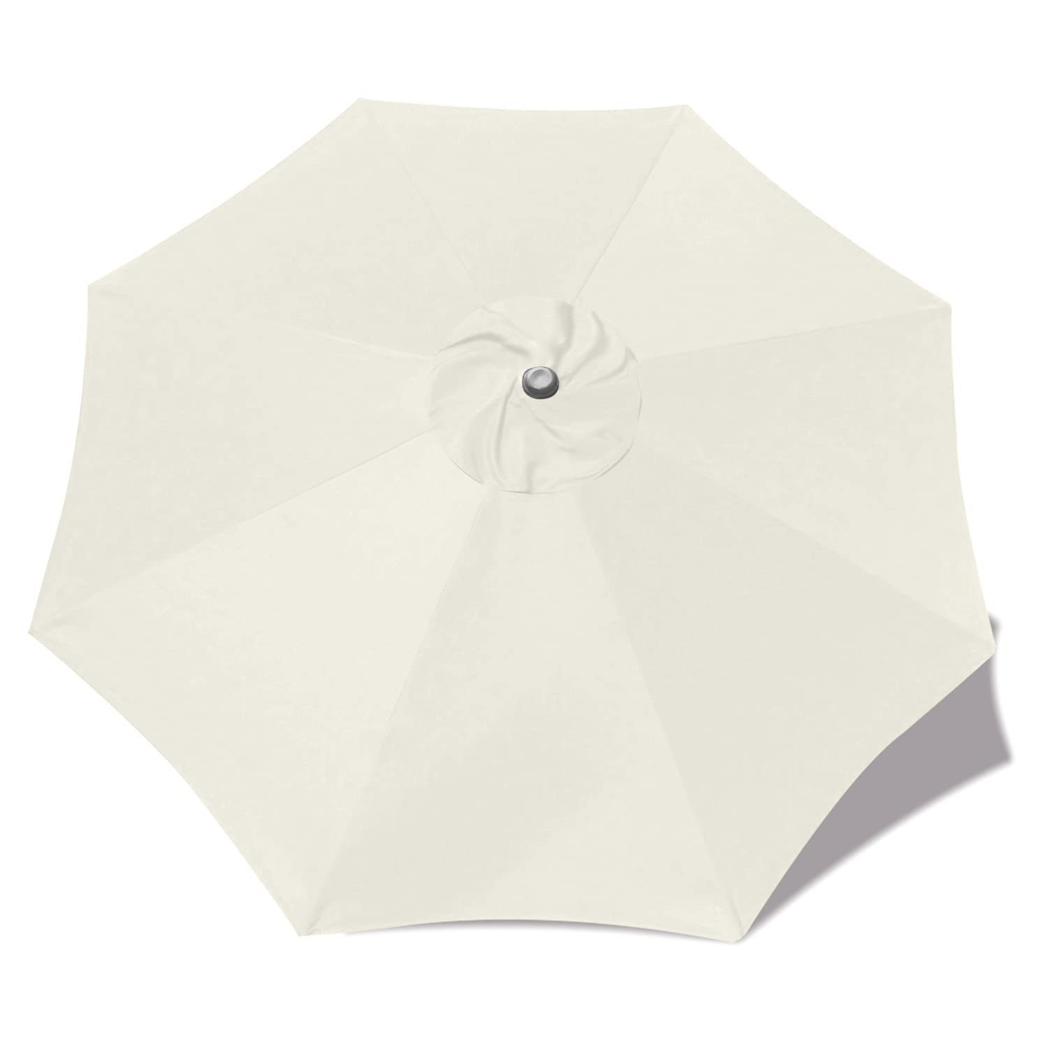 Mastercanopy Patio Umbrella 9 Ft Replacement Canopy For 8 Ribs-Creamy White