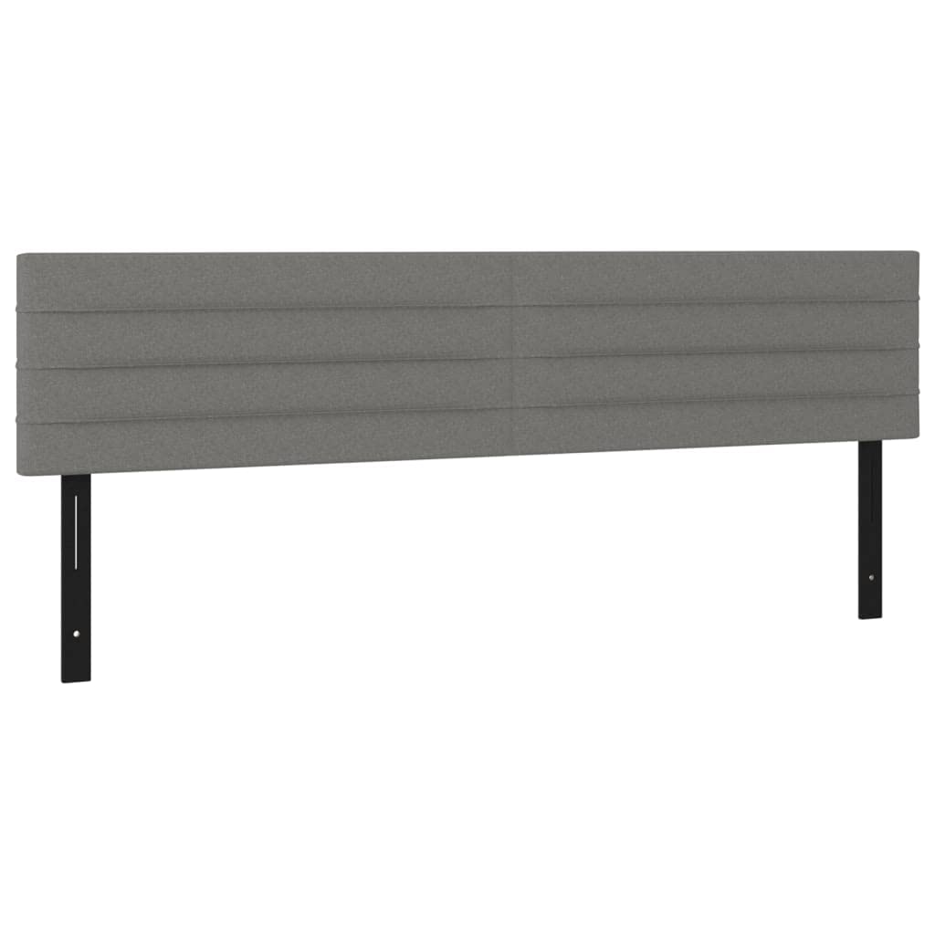 Vidaxl Headboards 2 Pcs Dark Gray 35.4"X2"X30.7"/34.6" Fabric