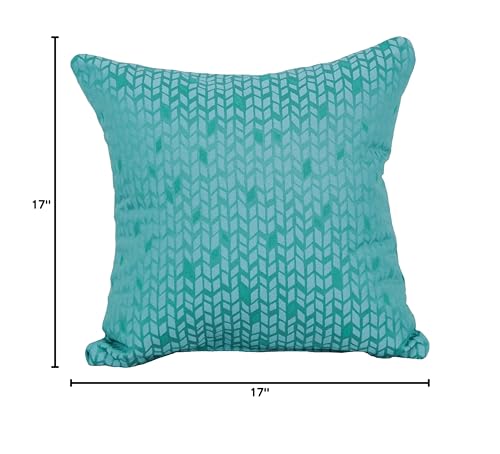 Blazing Needles Square Polyester Jacquard Throw Pillows, 17", Banyan Seagla 4 Count