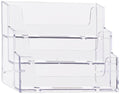 3 Pocket Premium Clear Acrylic Business Card Holder (1 Pack)