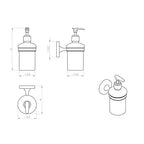 Gedy Fe81-13 Soap Dispenser, 0.7'' L X 2.56'' W, Chrome