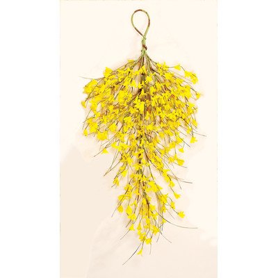 Worth Imports Forsythia Teardrop Silk Flower, 28', Yellow