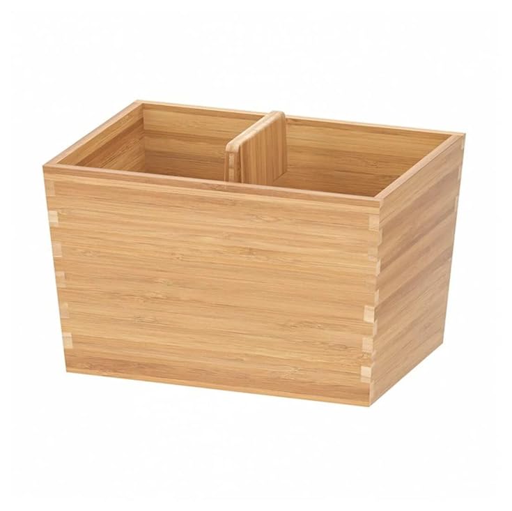 VARIERA Storage Box with Handle, Bamboo Material, 24x17 cm, Natural