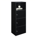 Convenience Concepts Xtra-Storage 3 Door Cabinet in Black Wood Finish