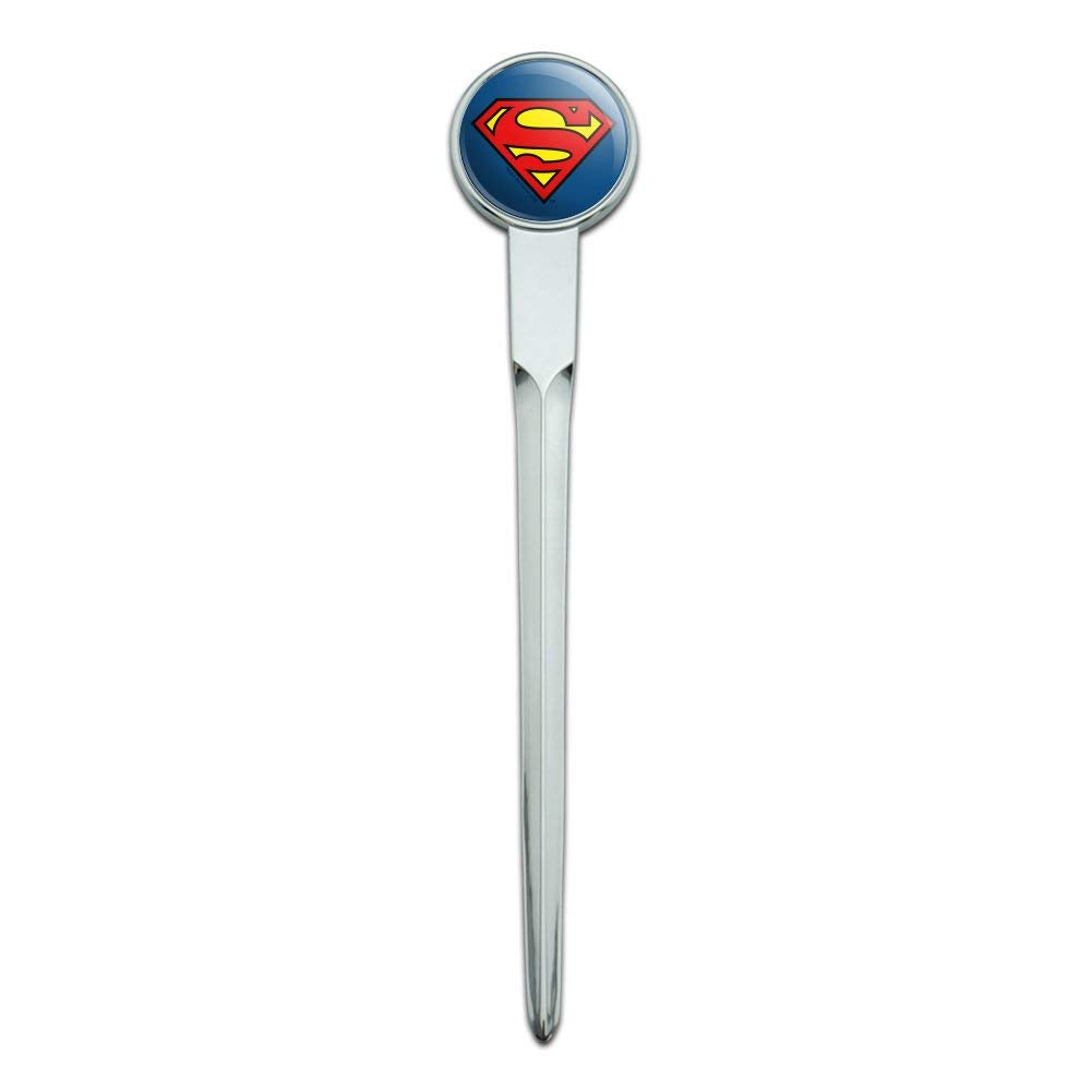 Superman Classic S Shield Logo Classic Chrome Plated Metal Envelope Letter Opener Slitter