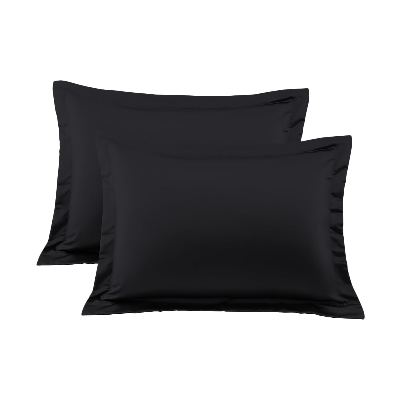 Standard Pillow Shams Set Of 2 Pc 100% Egyptian Cotton Black Pillow Shams Standard Size 20X26 Pillow Cases Premium 600 Thread Co