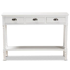 Baxton Studio Garvey French Provincial White Finished Wood 3-Drawer Entryway Console Table White/Wood
