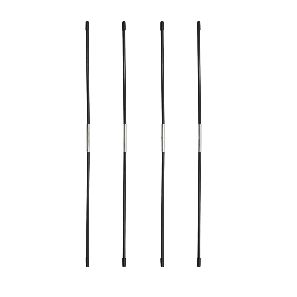 DOKEHOM 4Pack Fiberglass Rods for Slim Plus 25 Laundry Hamper, Black