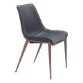 Magnus Dining Chair (Set of 2) Black & Walnut