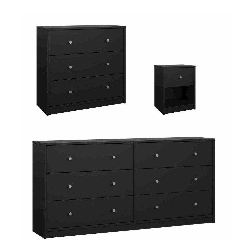 Portland 3-Piece Bedroom Set, Black