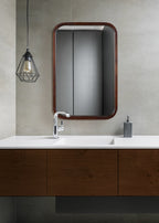 Hutton Wood Framed Radius Rectangle Mirror