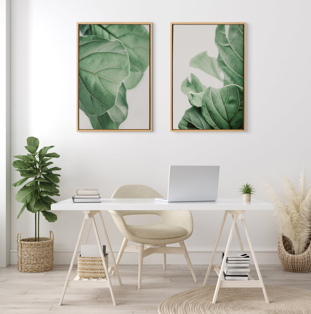 Sylvie Plant Study 7 Framed Canvas by Alicia Abla