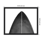 Sylvie Abstract Minimalist Coastal Black Surfboard Framed Canvas by Saint and Sailor Studios