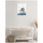 Sylvie Young Elephant in Under the Sea Bathtub Framed Canvas by Amy Peterson