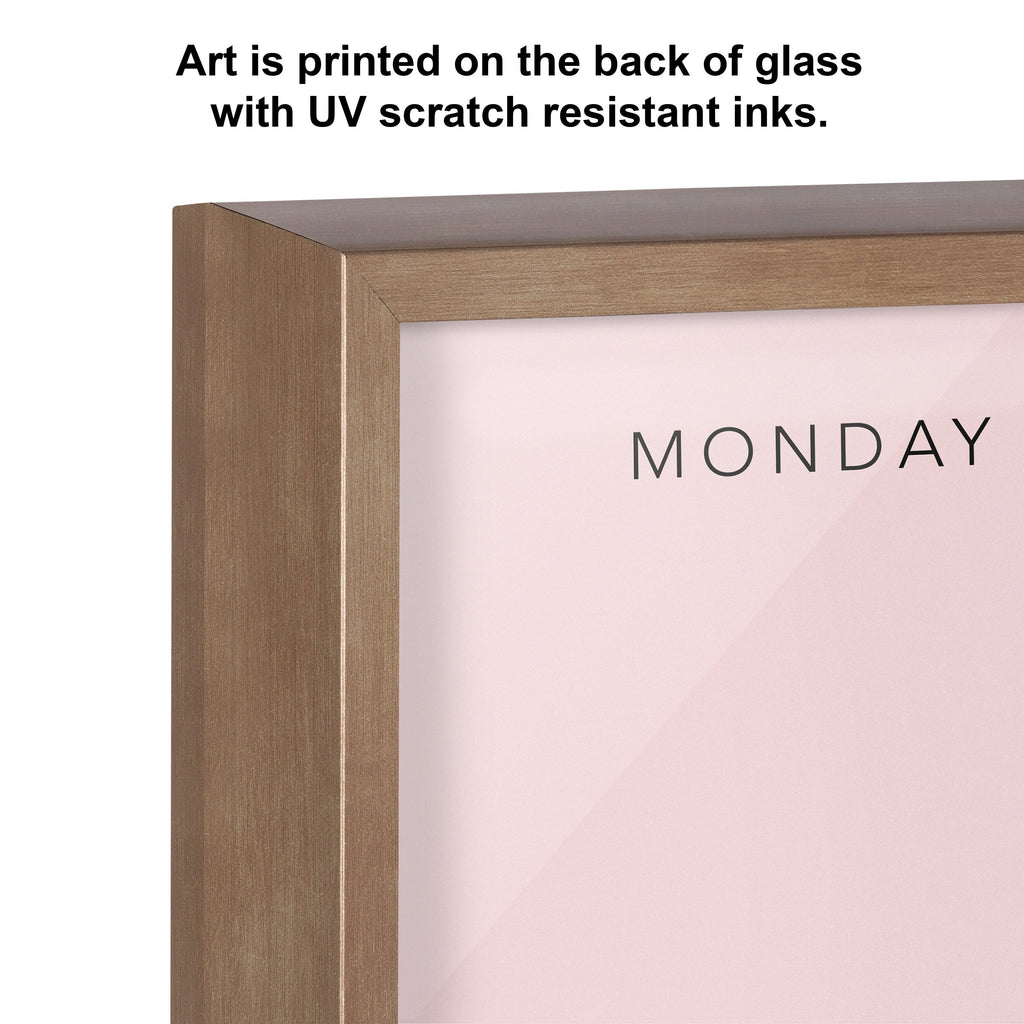 Blake This Week Pink Framed Printed Glass by The Creative Bunch Studio
