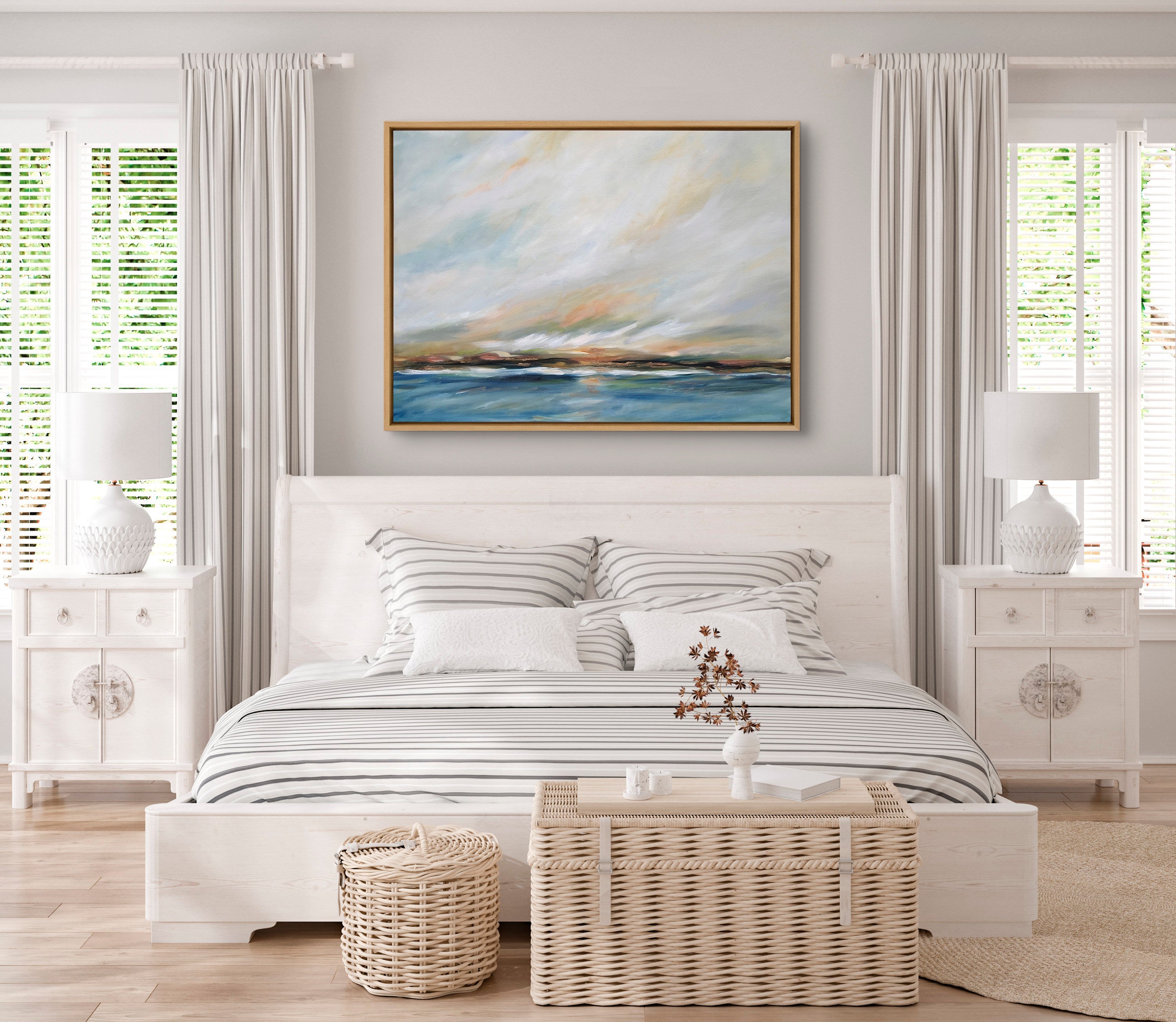 Sylvie Sunday Morning Framed Canvas by Mary Sparrow