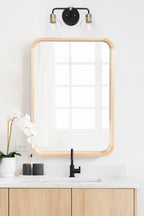 Hutton Wood Framed Radius Rectangle Mirror