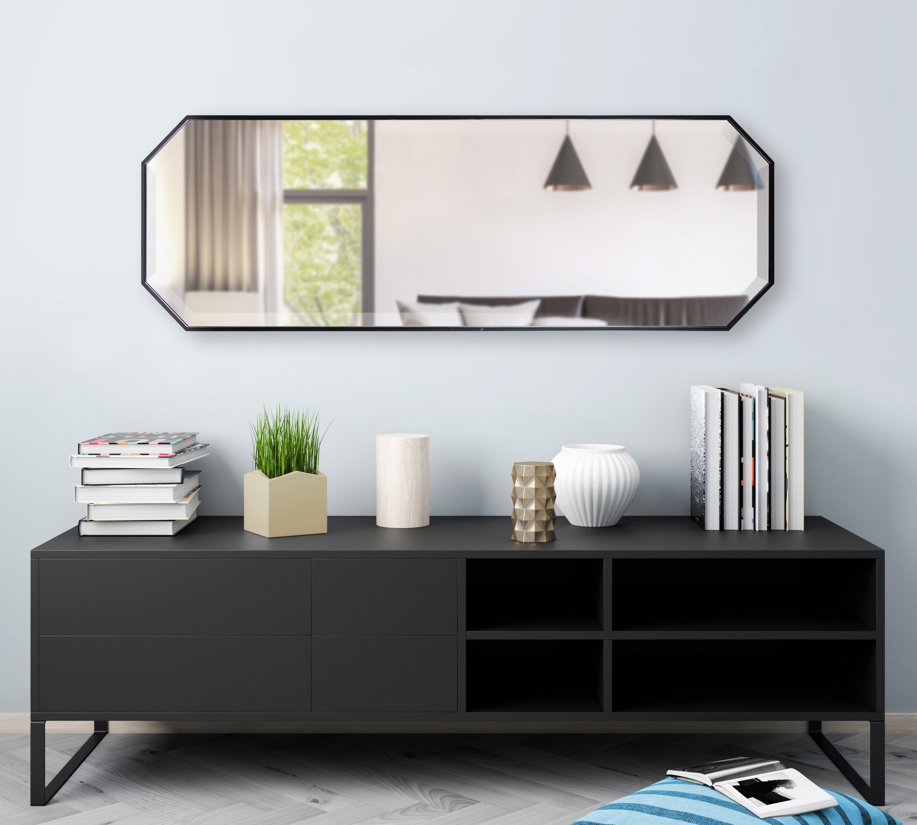 Rhodes Octagon Framed Wall Mirror