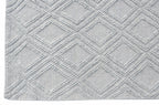 HomeRoots Grey PET Yarn 6’ x 9’ Gray Diamond Lattice Modern Area Rug