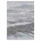 HomeRoots Blue/Grey Heat-Set Polypropelene 3’ x 5’ Blue Gray Abstract Mist Modern Area Rug