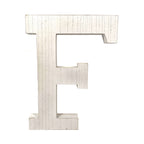 HomeRoots 16' Distressed White Wash Wooden Initial Letter F Sculpture