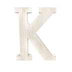 HomeRoots 16' Distressed White Wash Wooden Initial Letter K Sculpture