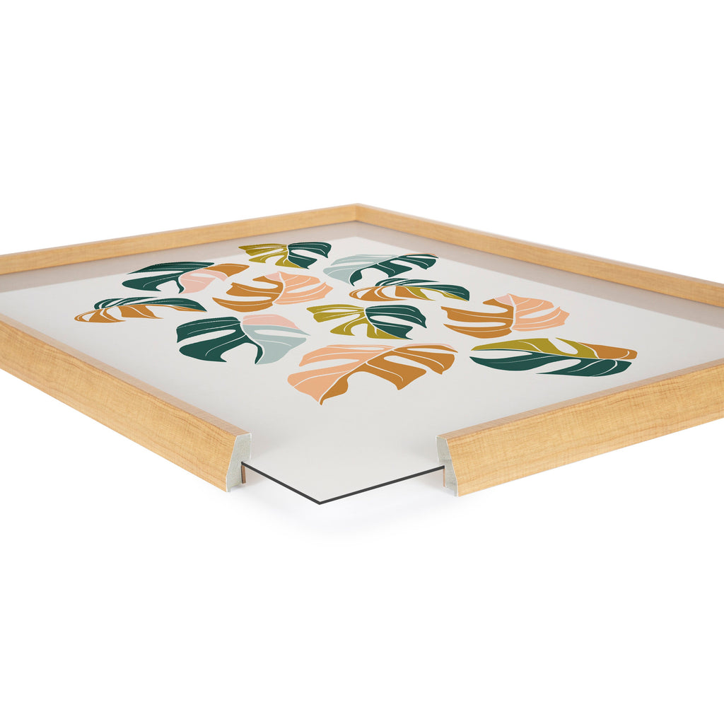 Blake Tropical Leaves 02 Framed Printed Glass by Alicia Schultz