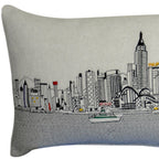 HomeRoots Cream 45' White Hong Kong Daylight Skyline Lumbar Decorative Pillow