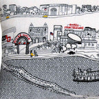 HomeRoots Cream 24' White New Orleans Daylight Skyline Lumbar Decorative Pillow