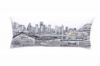 HomeRoots Cream 35' White Houston Daylight Skyline Lumbar Decorative Pillow